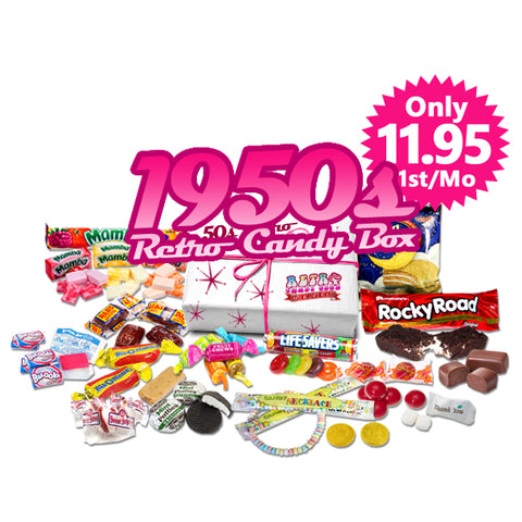 1950s Retro Candy Box Monthly - Only $35 month, Free Shipping!